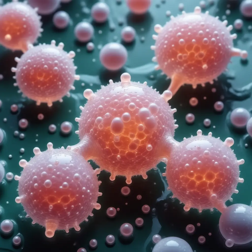 Macro view of Collagen bioactive nutrients