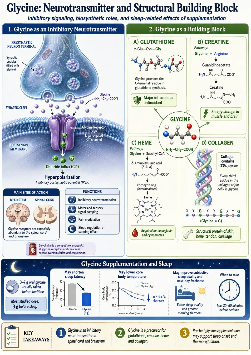 Glycine inhibitory glutathione