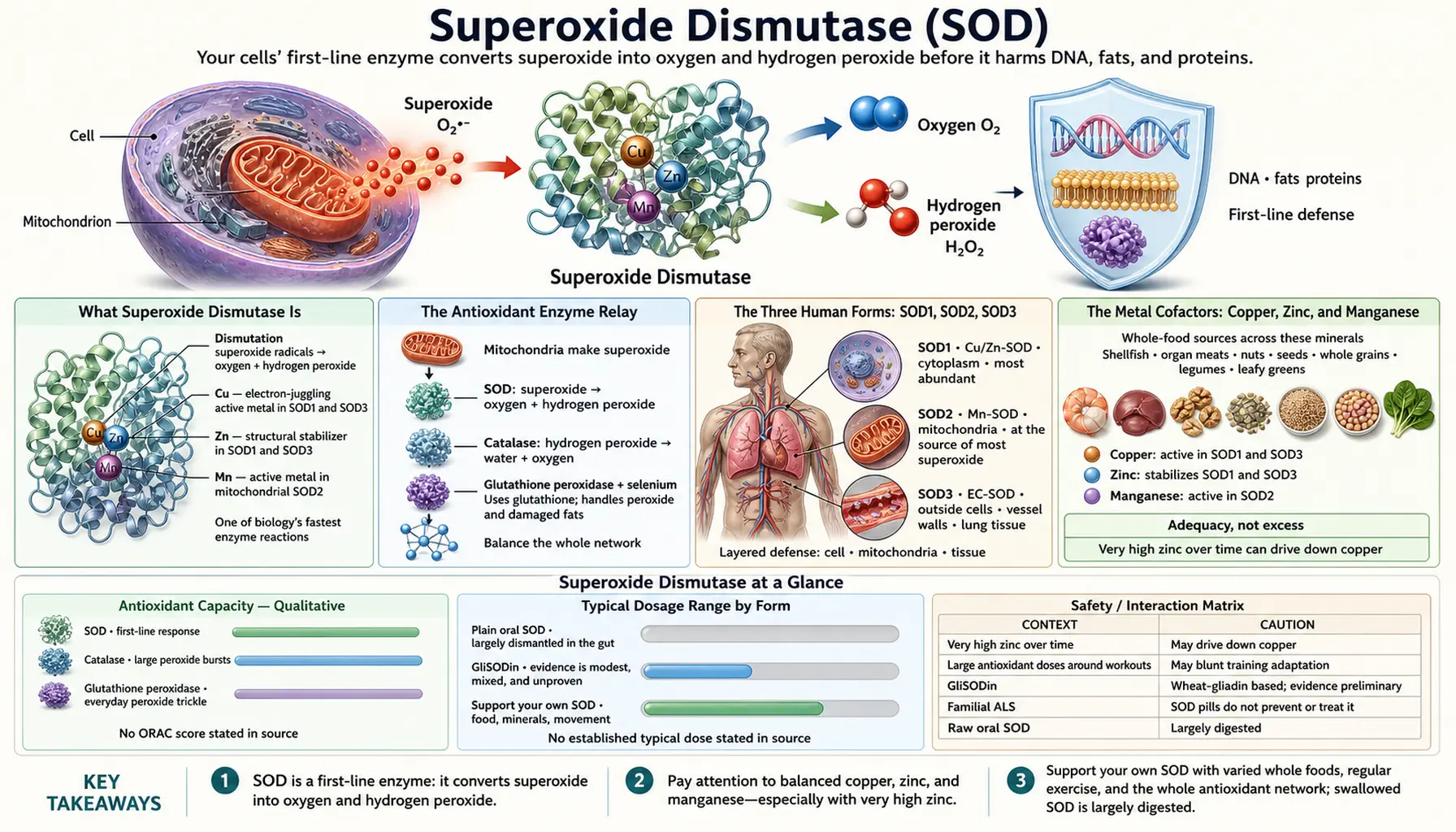 Superoxide Dismutase — scientific infographic poster