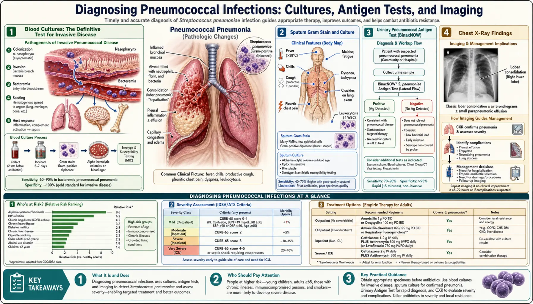 Diagnosis Cultures and Antigen Tests — scientific infographic poster