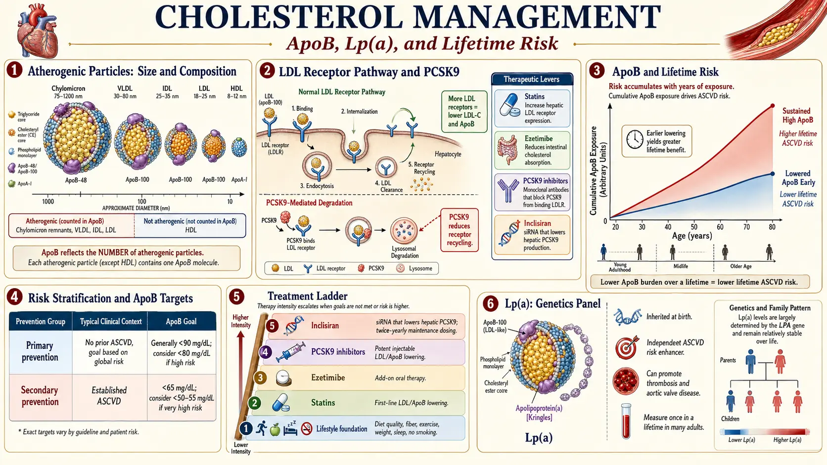 Cholesterol Management — scientific infographic poster