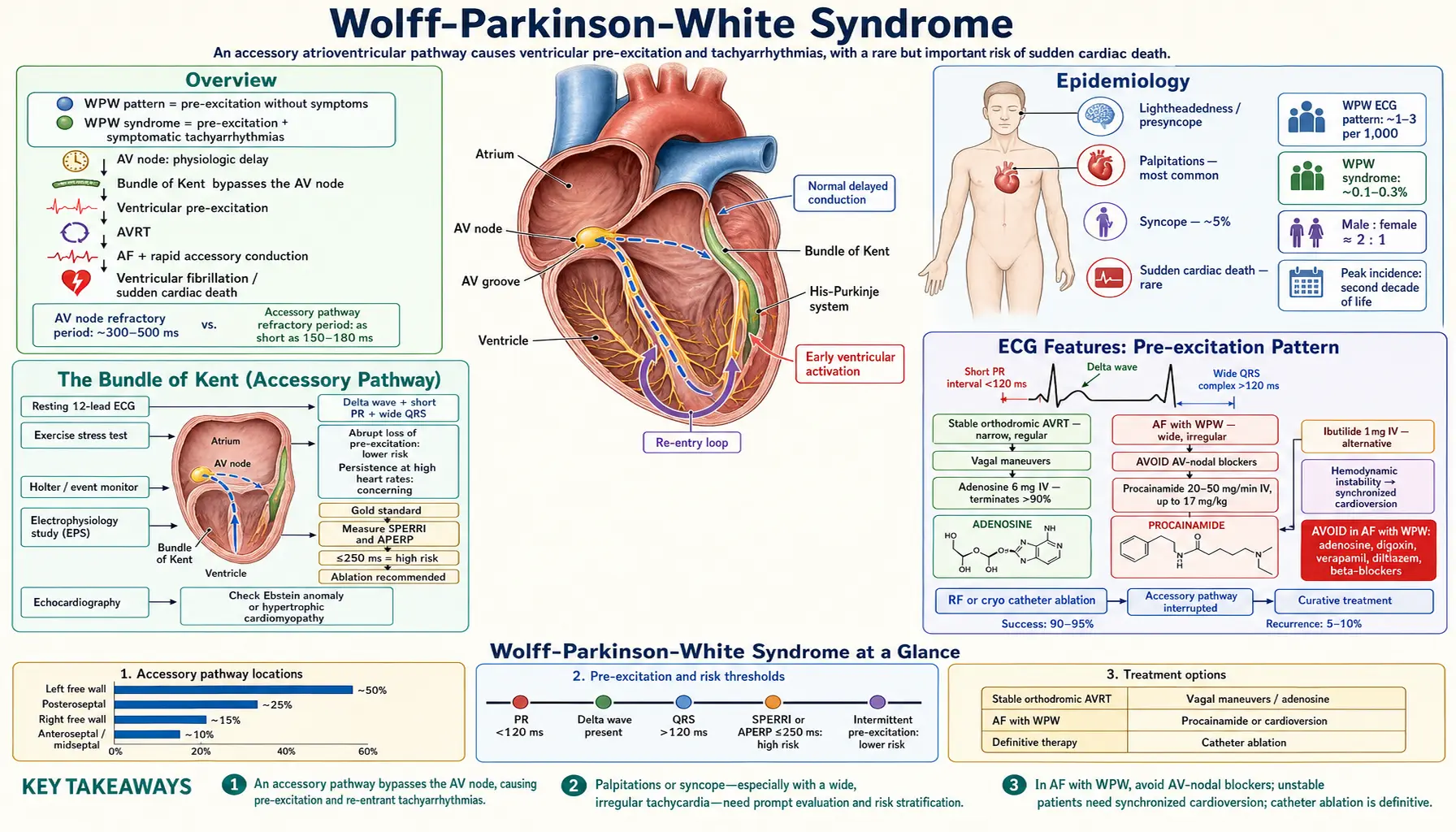 Wolff Parkinson White — scientific infographic poster