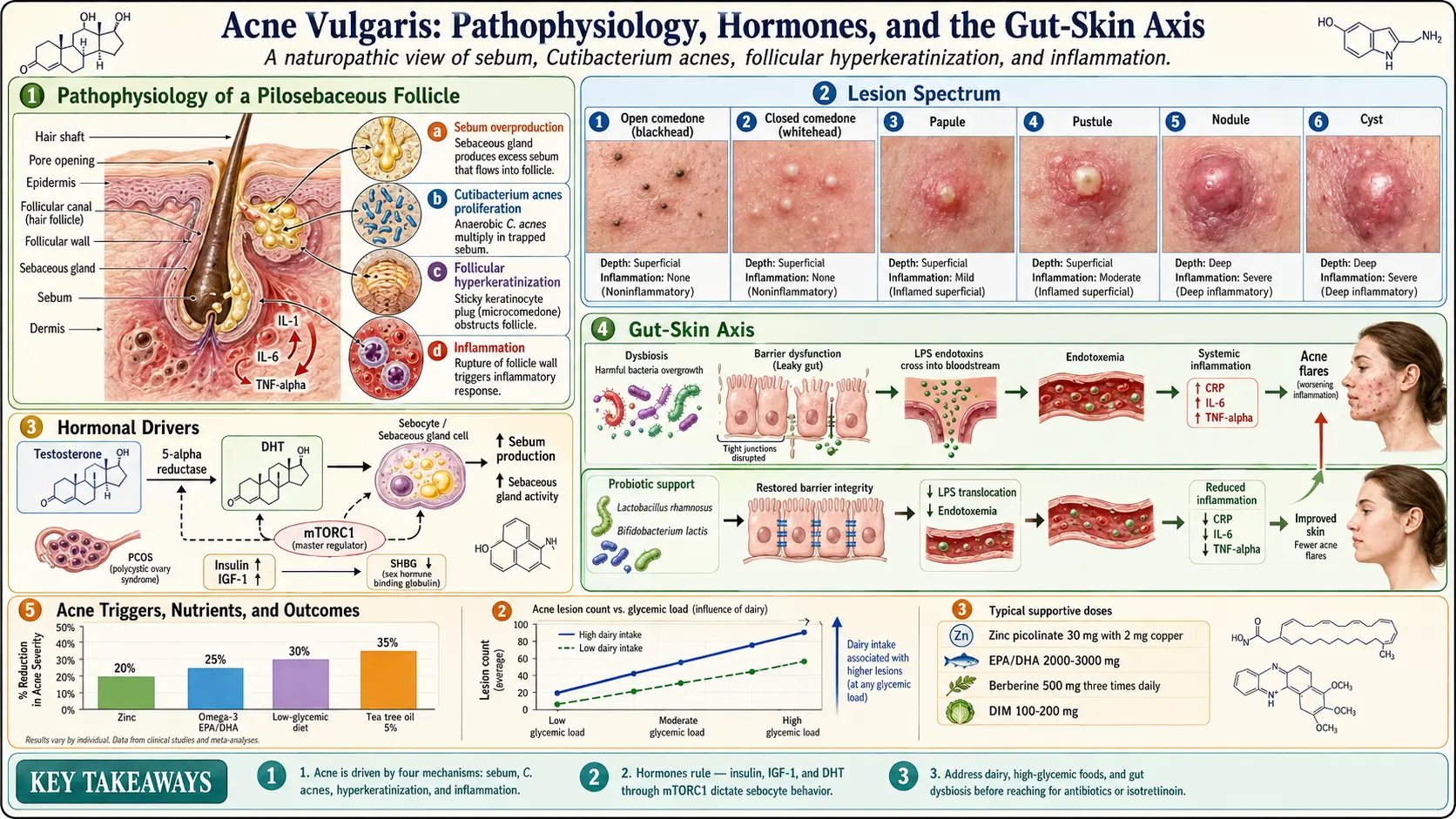 Acne — scientific infographic poster
