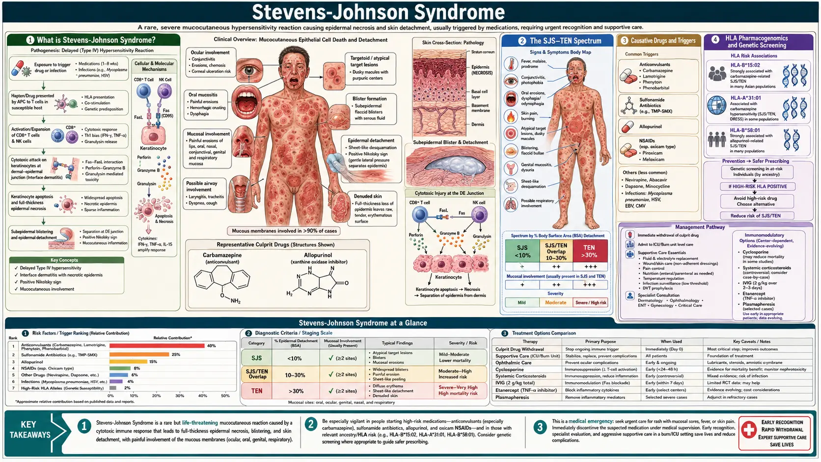 Stevens Johnson Syndrome — scientific infographic poster