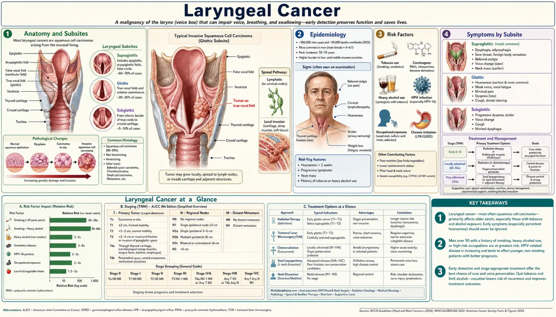 Laryngeal Cancer — scientific infographic poster