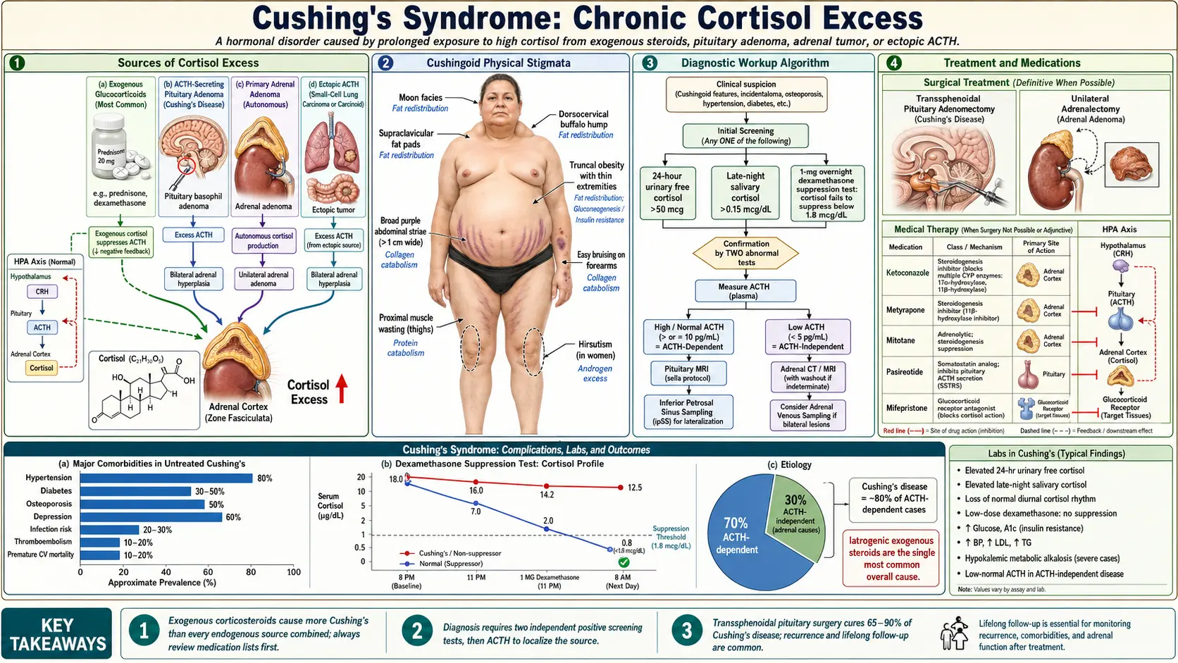 Cushings Syndrome — scientific infographic poster