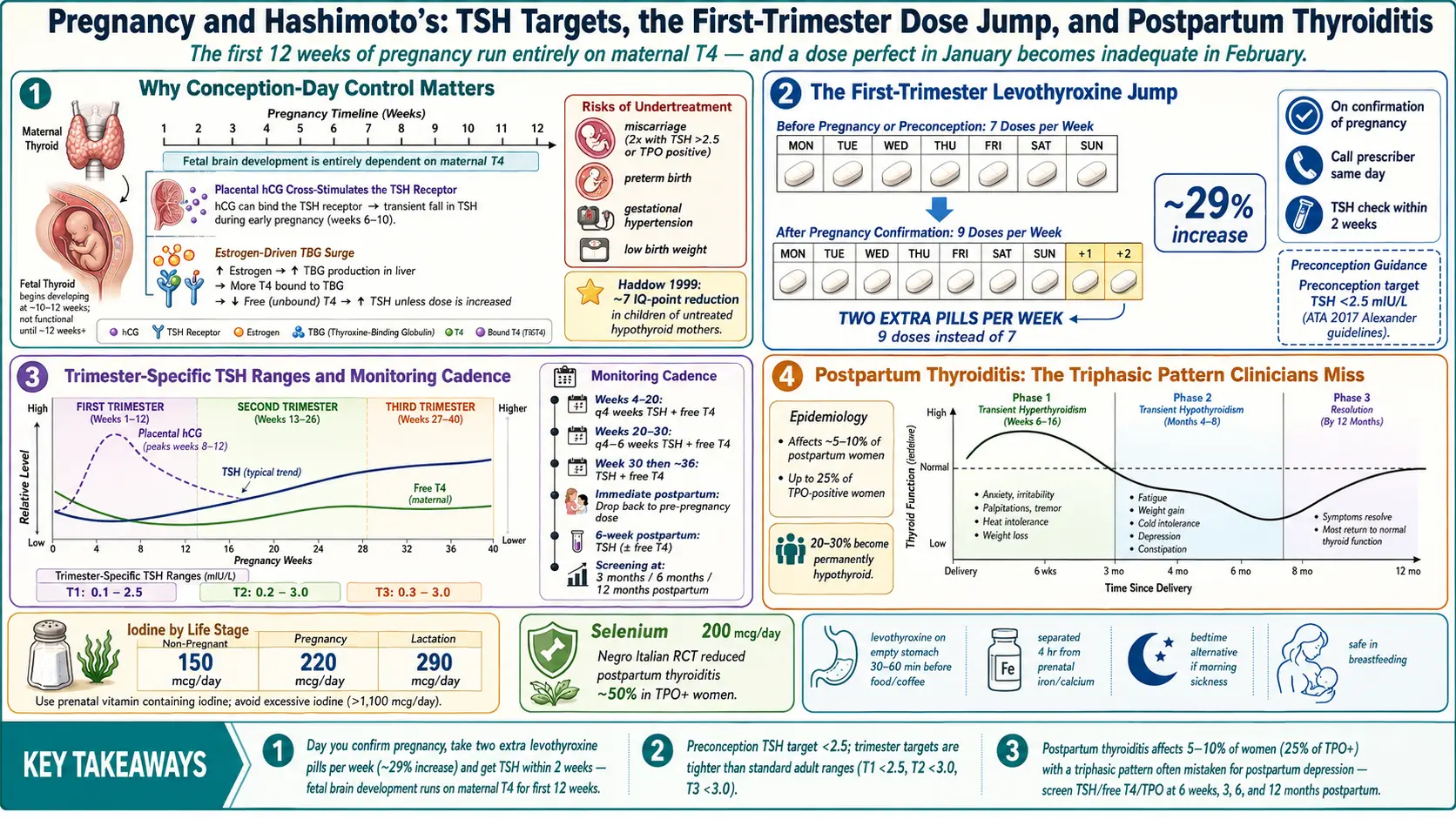 Pregnancy and Hashimotos — scientific infographic poster