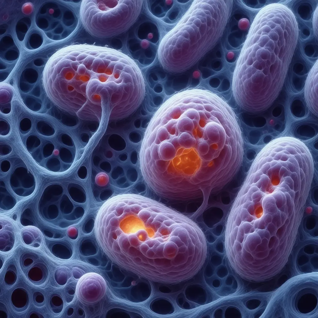 Microscopic view of Irritable Bowel Syndrome cellular pathology
