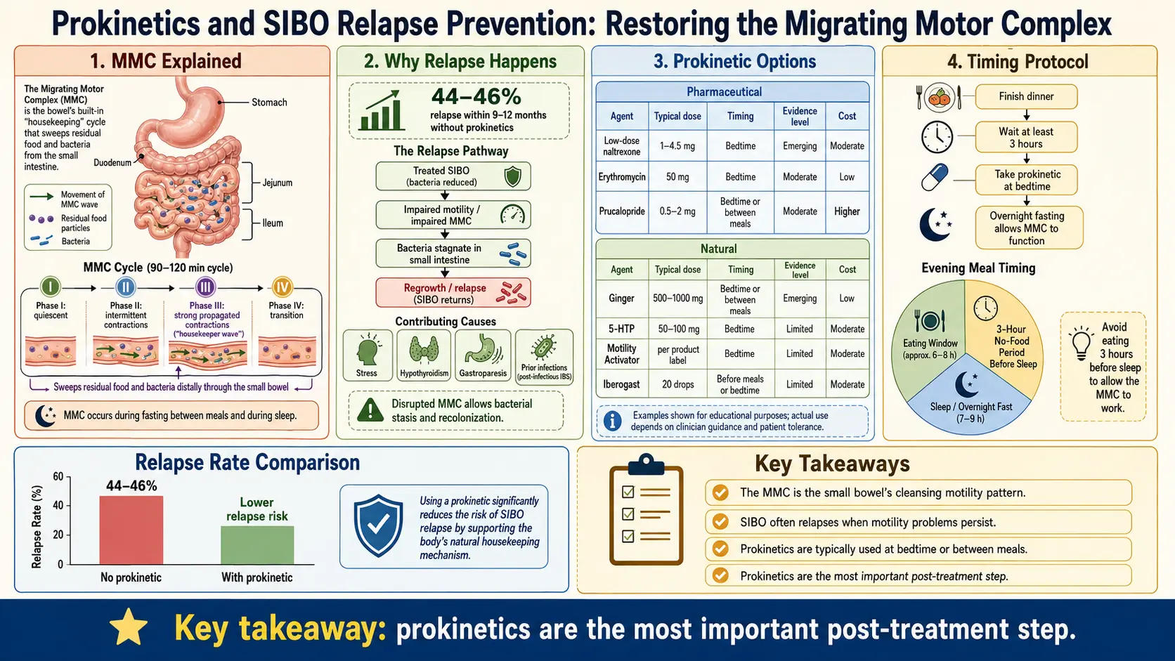 Prokinetics and Relapse Prevention — scientific infographic poster