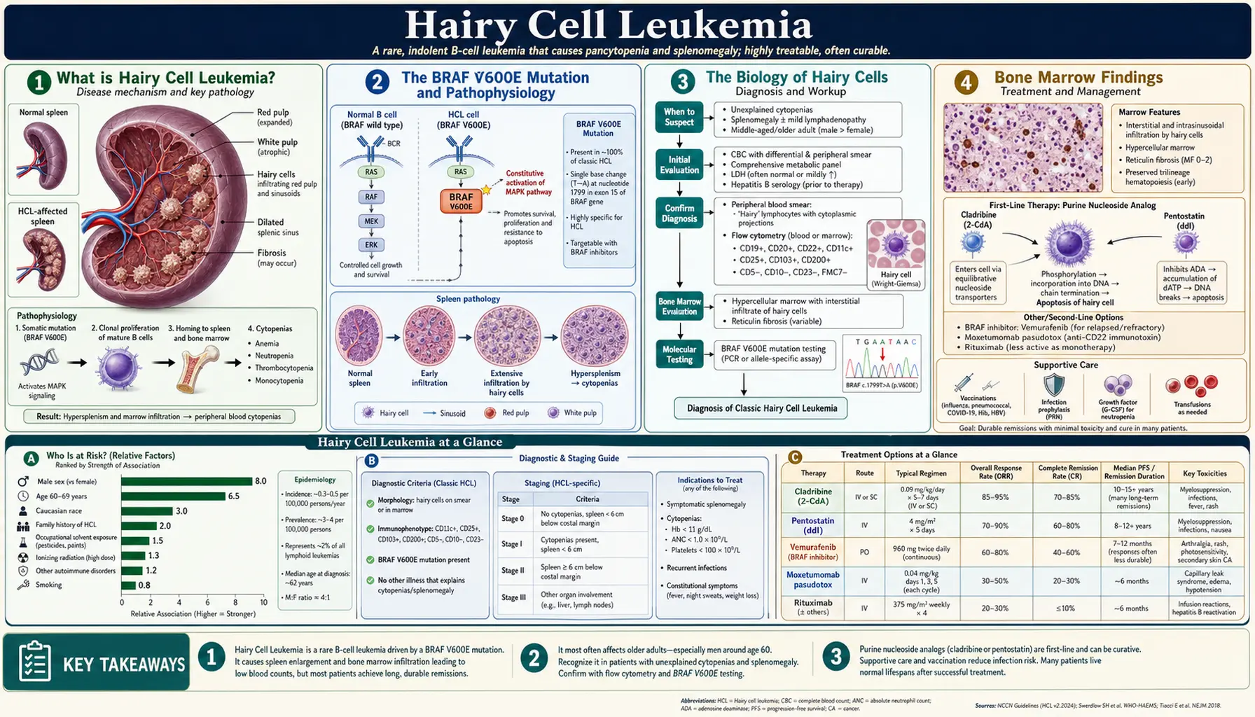 Hairy Cell Leukemia — scientific infographic poster