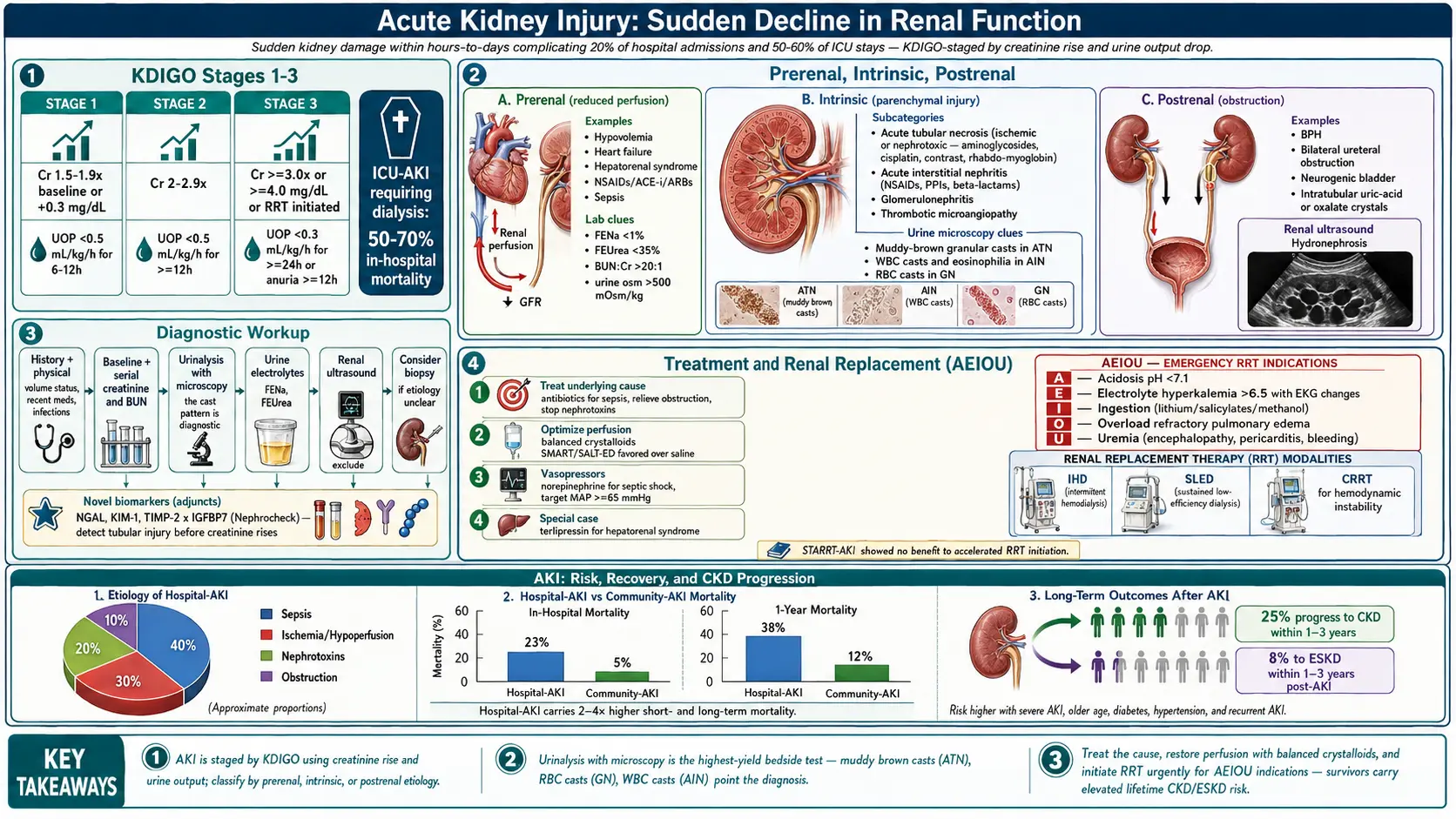 Acute Kidney Injury — scientific infographic poster