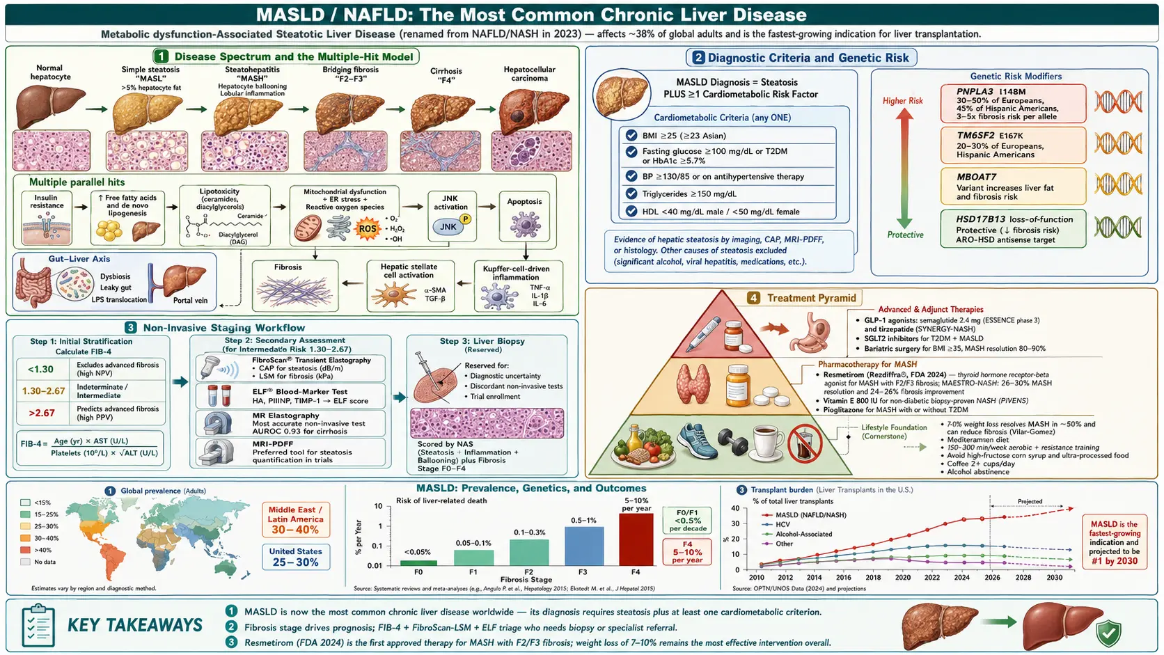 Non Alcoholic Fatty Liver Disease — scientific infographic poster