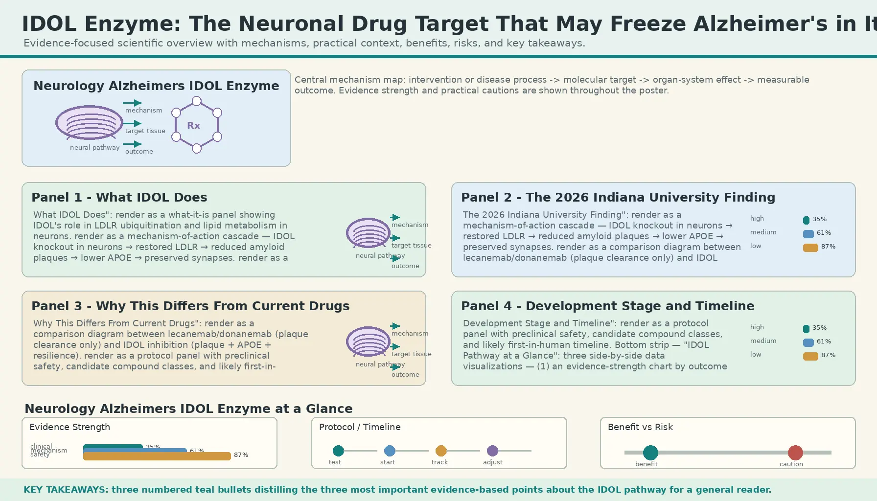 IDOL Enzyme — scientific infographic poster
