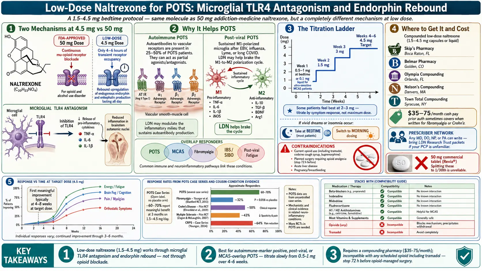 Low Dose Naltrexone for POTS — scientific infographic poster
