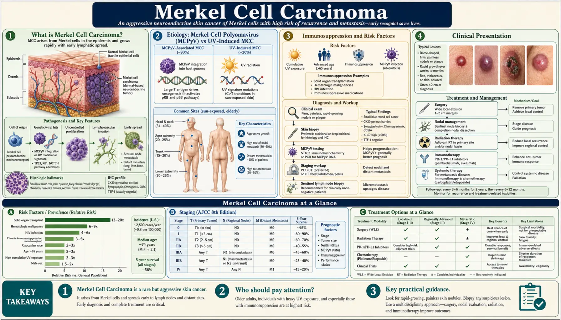Merkel Cell Carcinoma — scientific infographic poster