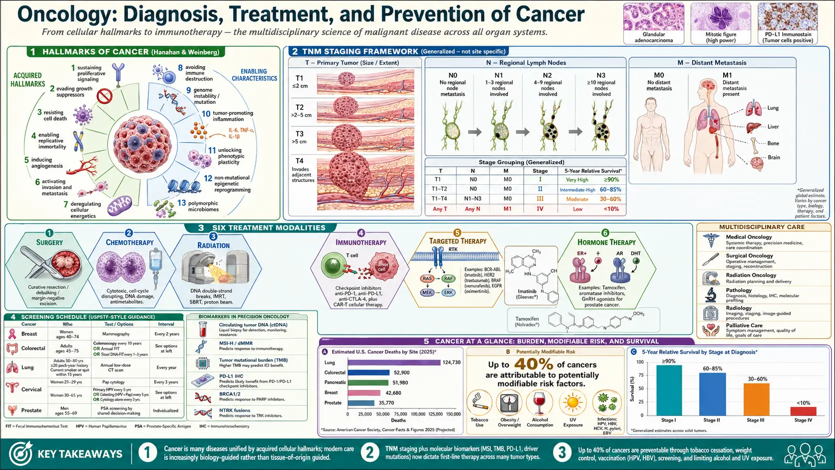 Oncology — scientific infographic poster