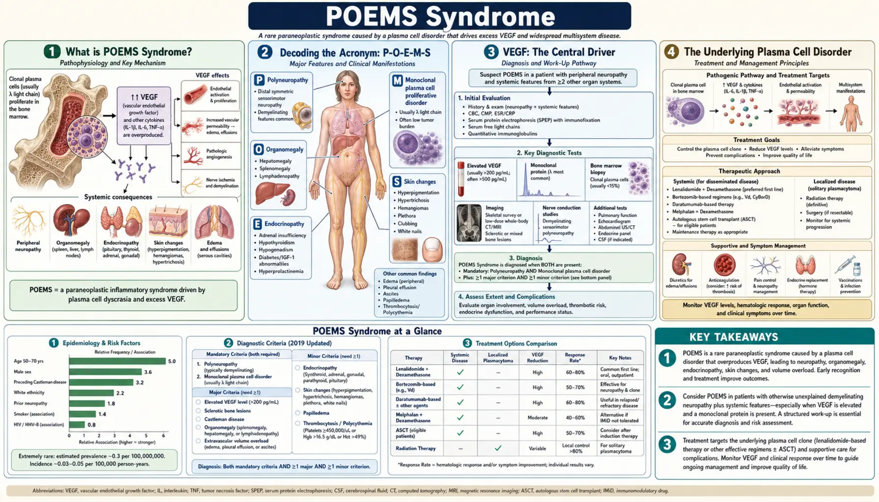 POEMS Syndrome — scientific infographic poster