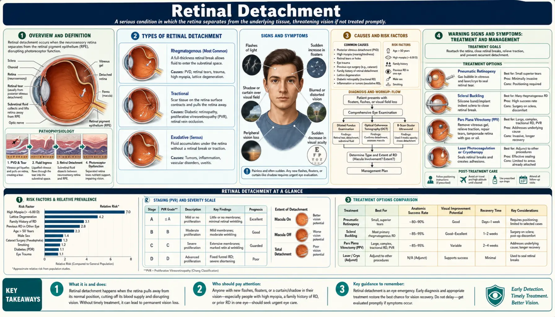 Retinal Detachment — scientific infographic poster