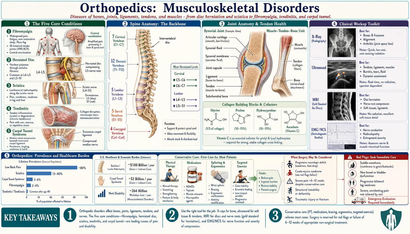 Orthopedics — scientific infographic poster