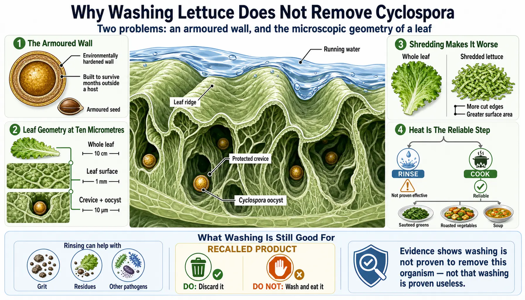 Why Washing Does Not Work — scientific infographic poster