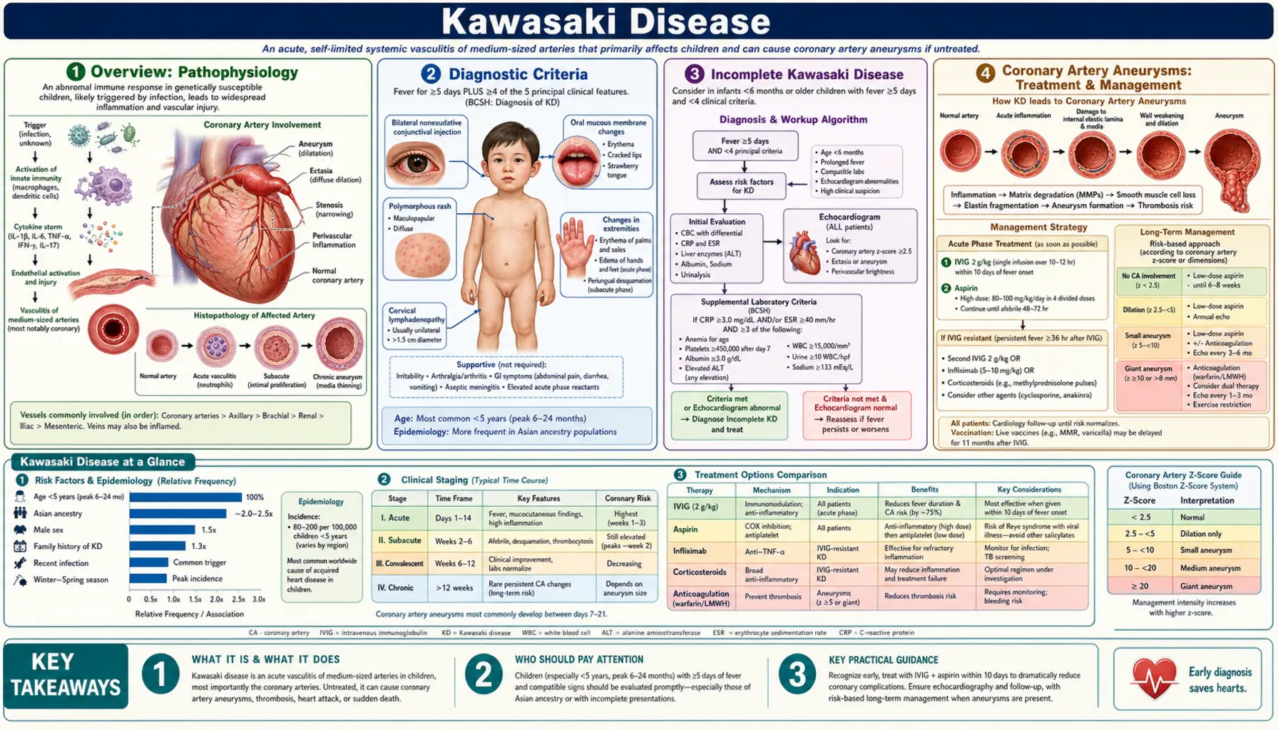 Kawasaki Disease — scientific infographic poster