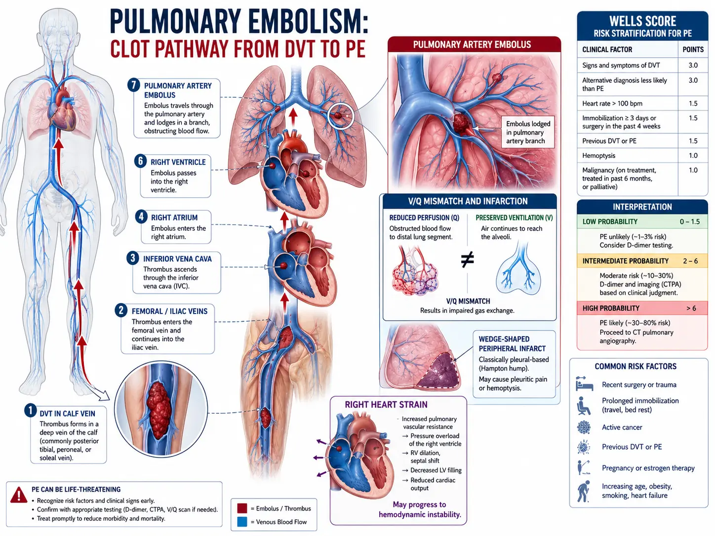 PE clot pathway