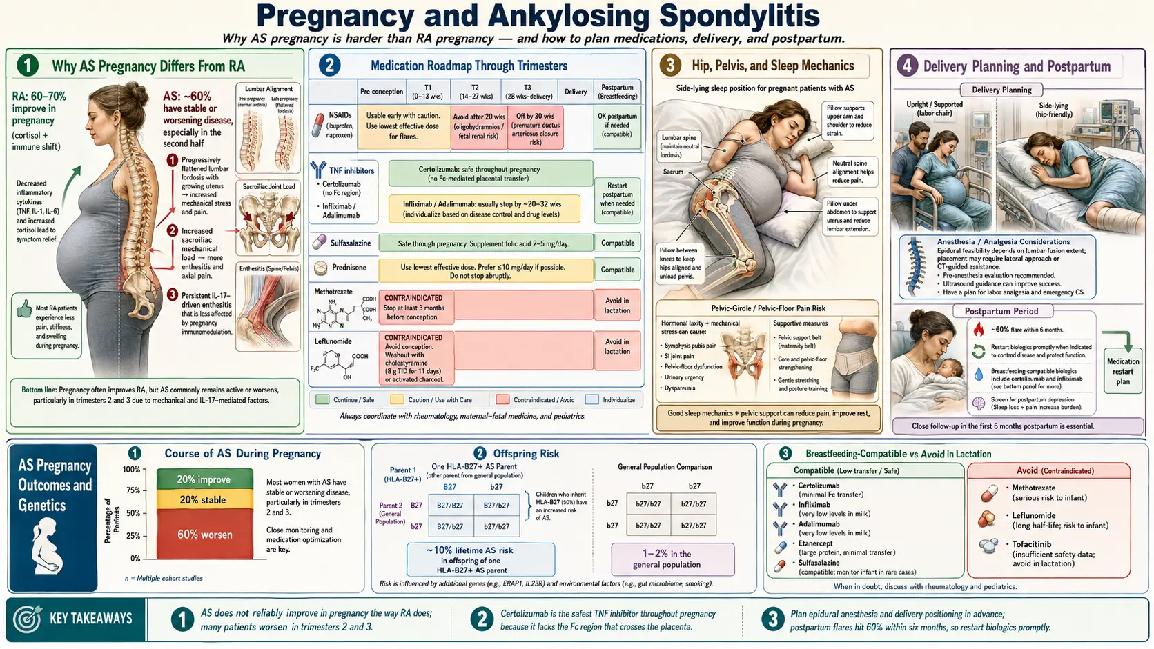 Pregnancy and AS — scientific infographic poster