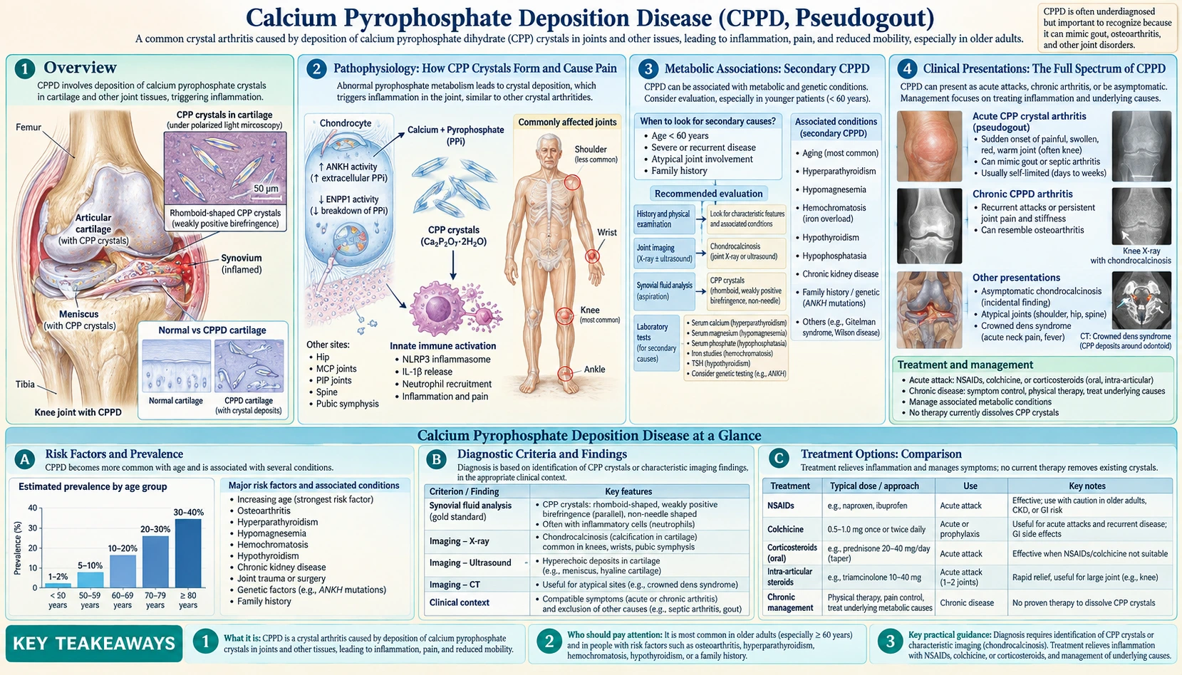 Calcium Pyrophosphate Deposition — scientific infographic poster