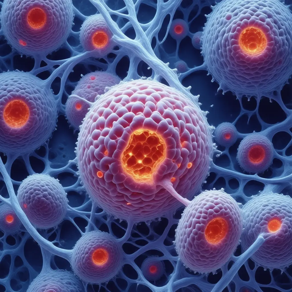 Microscopic view of Brain Fog cellular pathology