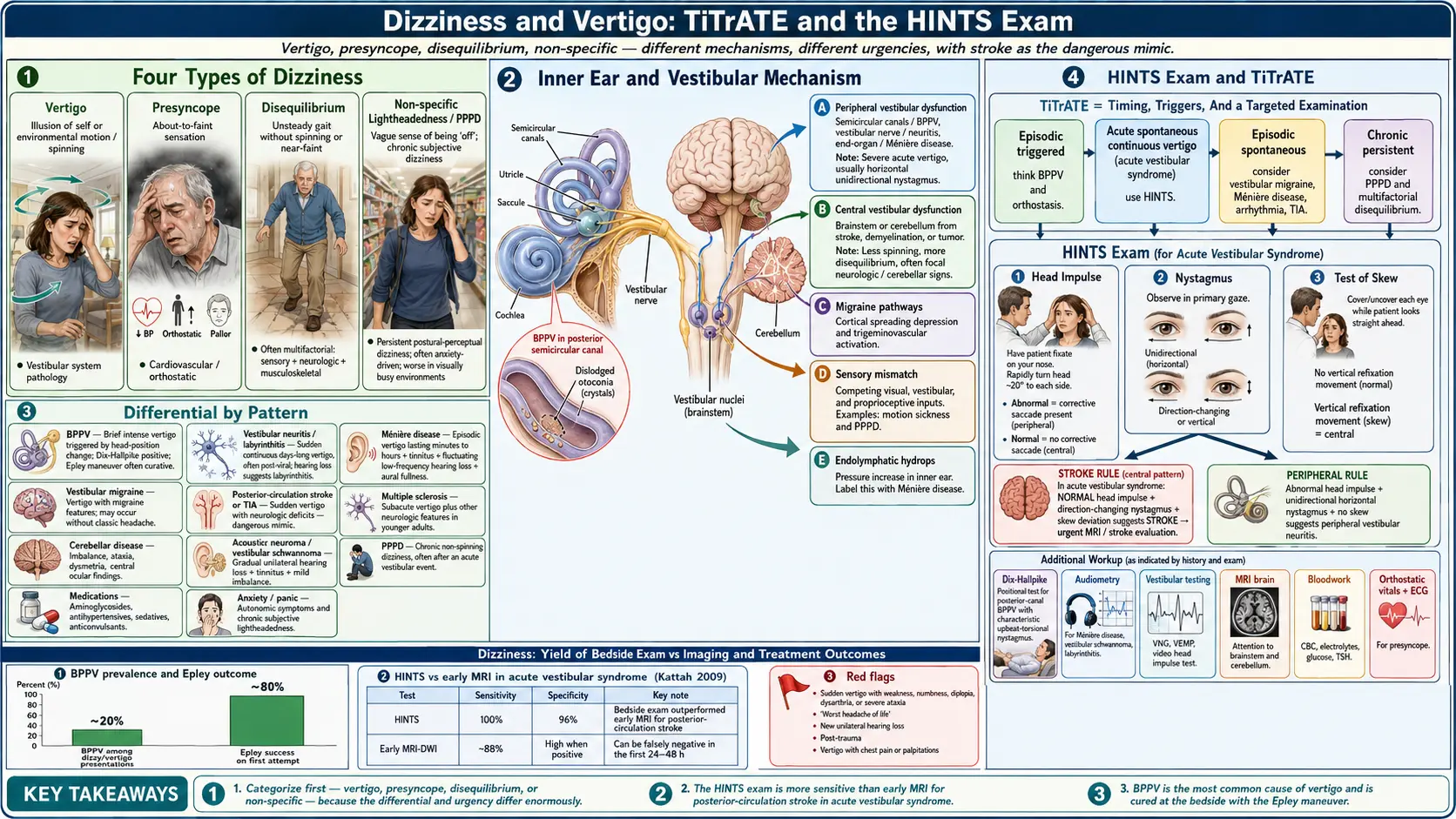 Dizziness — scientific infographic poster