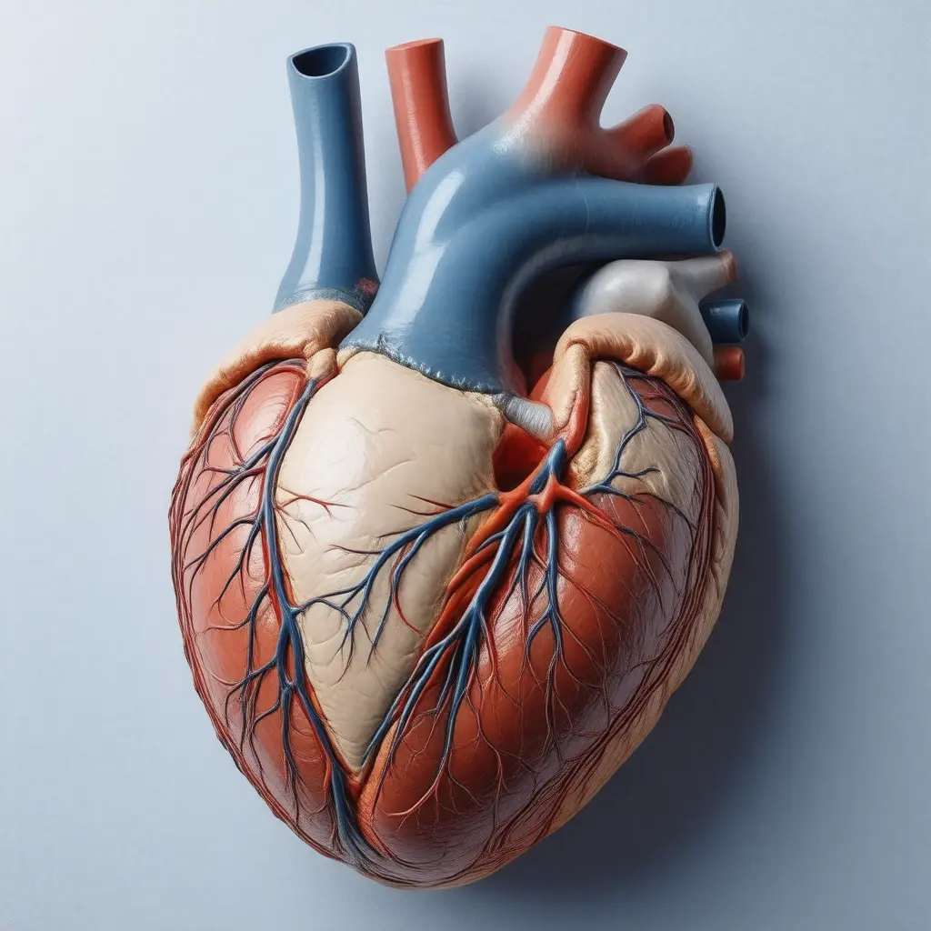 Anatomical cross-section illustrating organs affected by Heart Palpitations