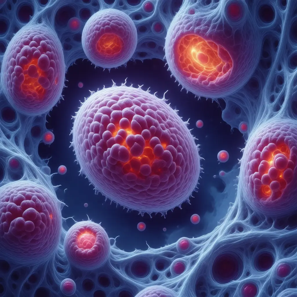 Microscopic view of Heart Palpitations cellular pathology