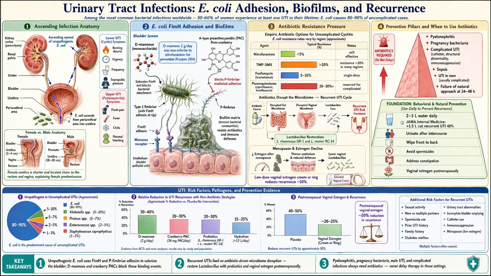 Urinary Tract Infections — scientific infographic poster