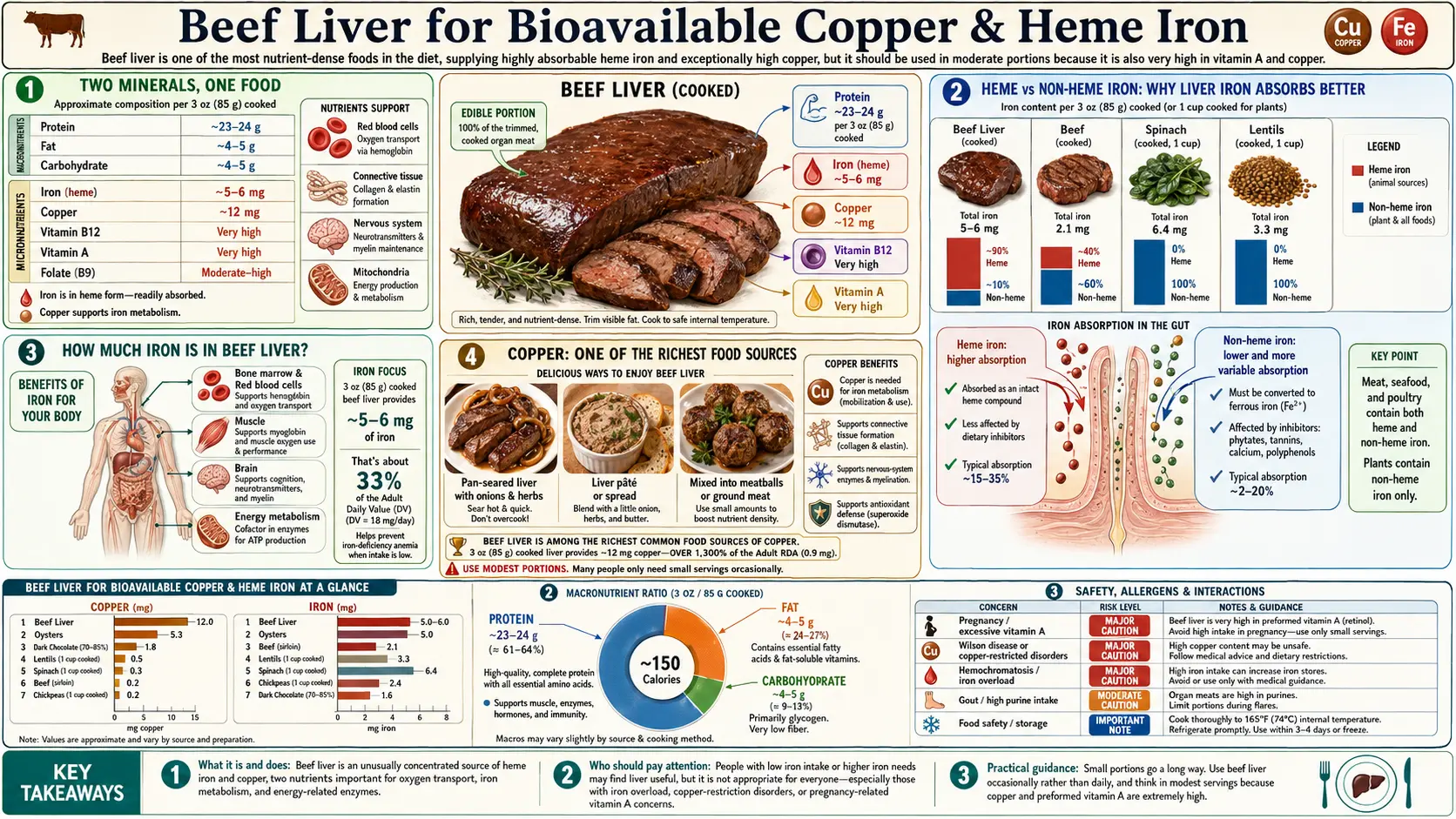 Bioavailable Copper and Heme Iron — scientific infographic poster