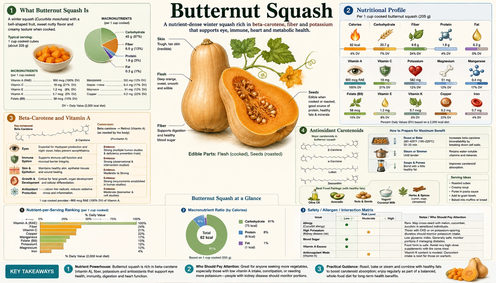 Butternut Squash — scientific infographic poster