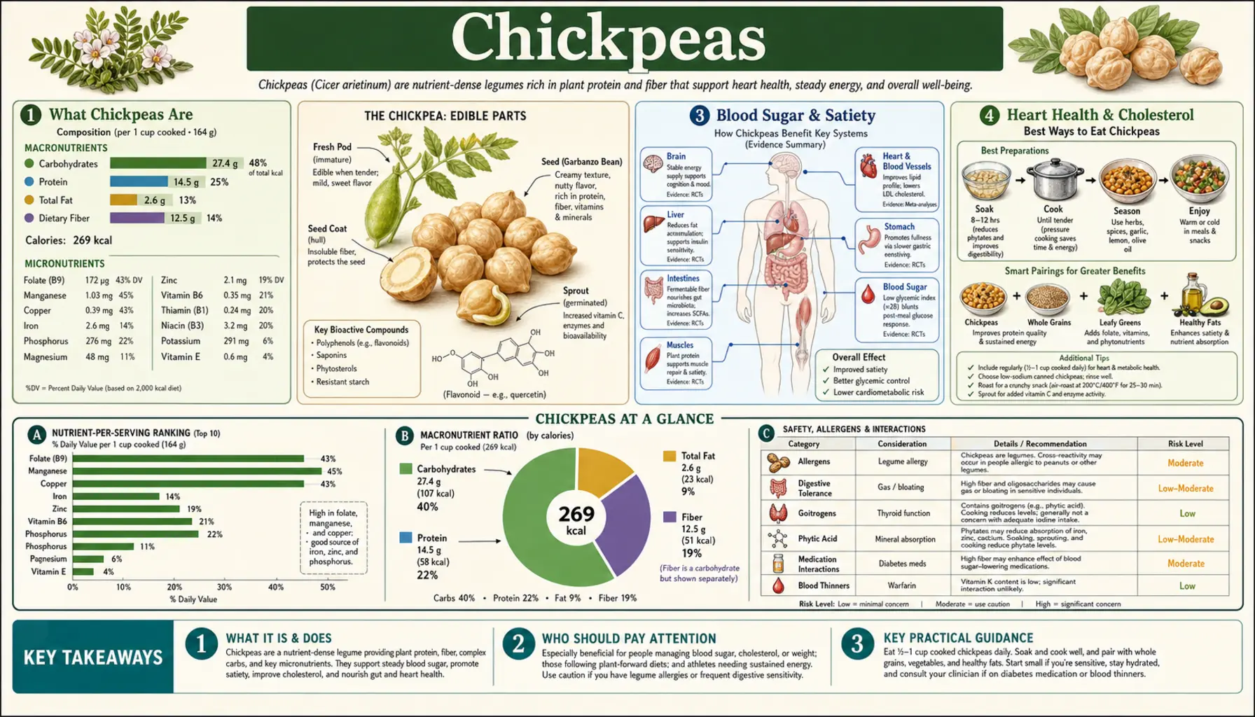 Chickpeas — scientific infographic poster