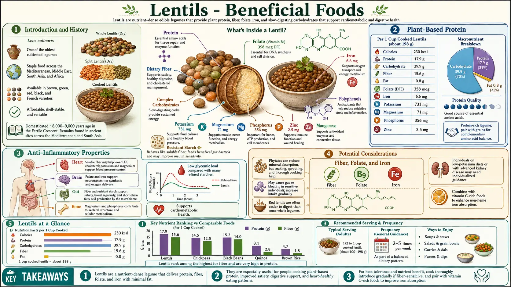 Lentils — scientific infographic poster