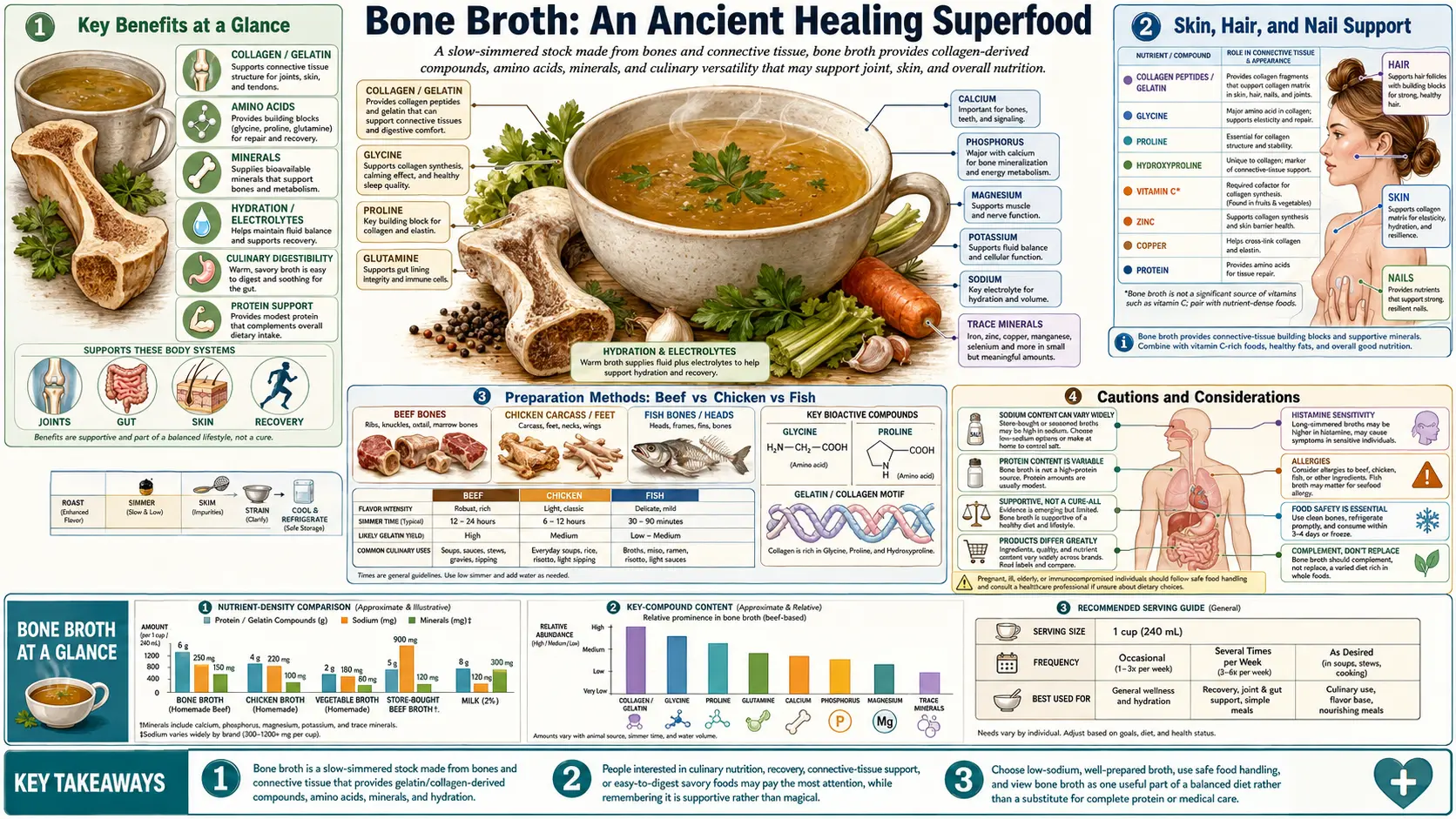 Bone Broth — scientific infographic poster