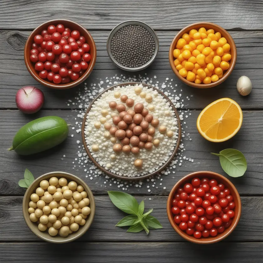 Still-life of fresh Probiotics as whole food