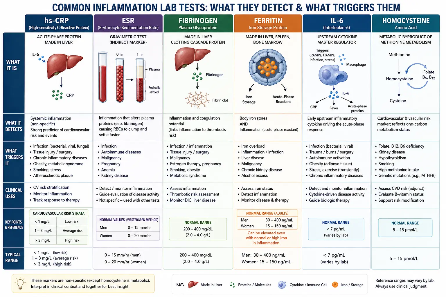 Inflammatory markers panel comparison