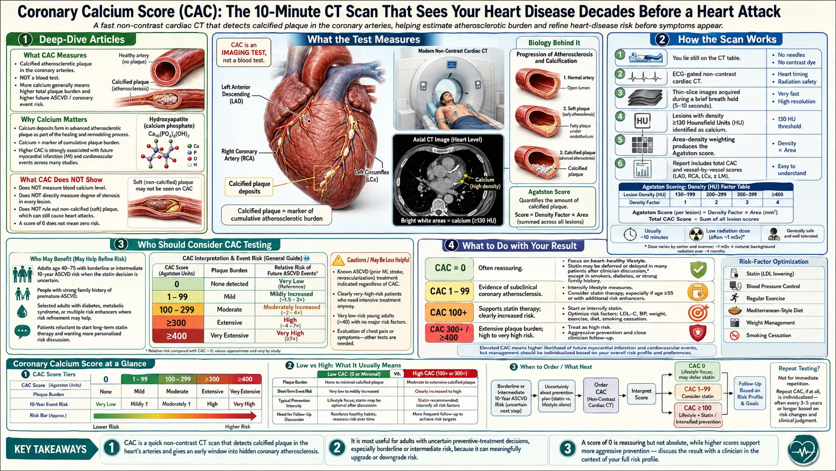 Coronary Calcium Score — scientific infographic poster