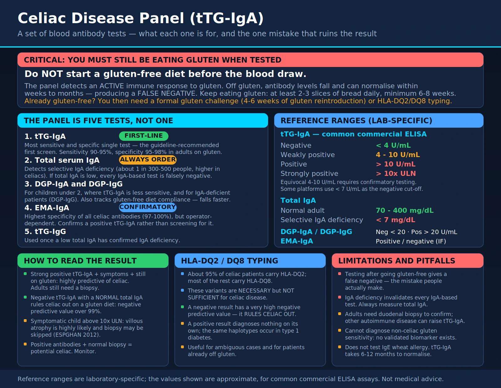Celiac Panel — scientific infographic poster