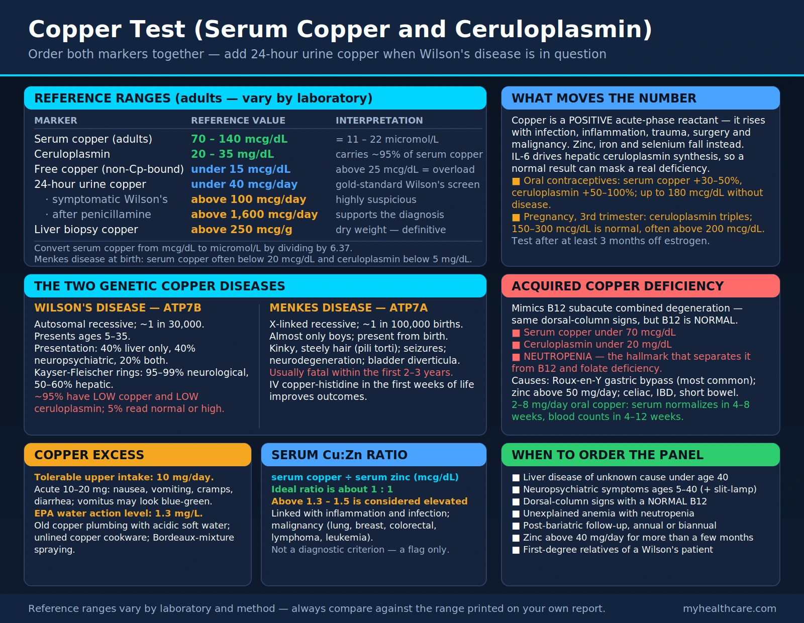 Copper Test — scientific infographic poster