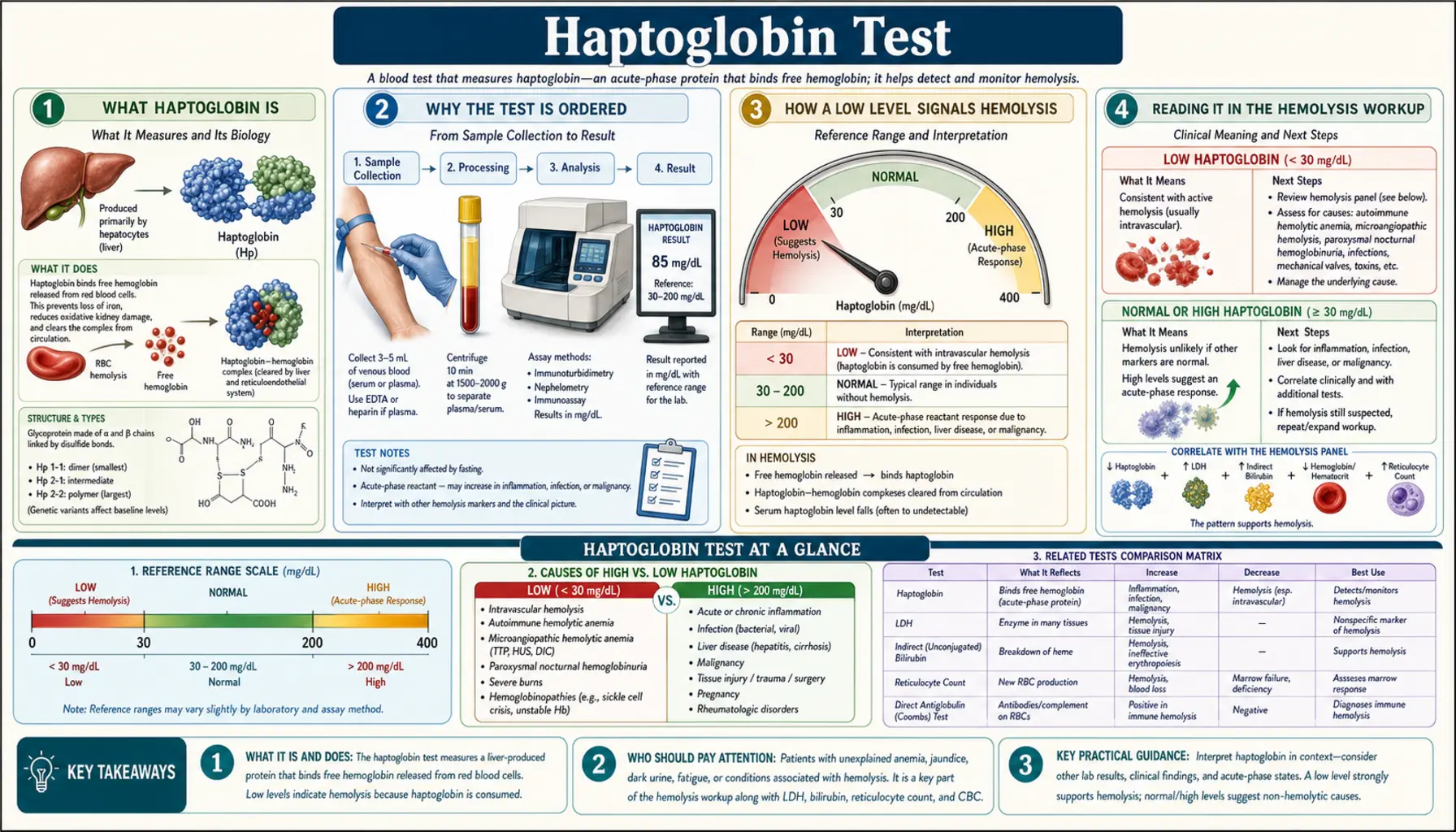 Haptoglobin — scientific infographic poster