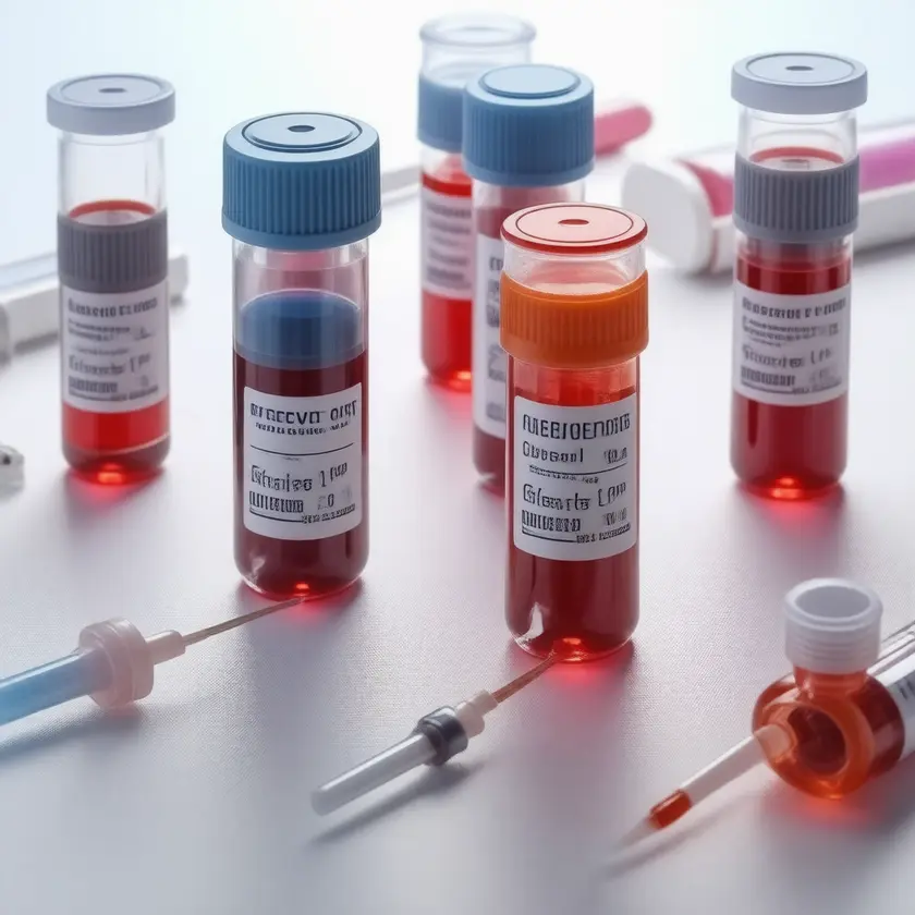 Close-up of clinical laboratory blood draw for Lab Tests testing
