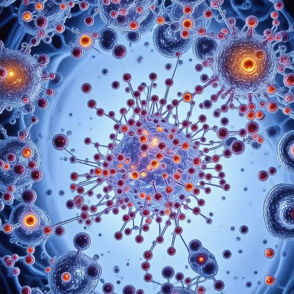 Microscopic view of biological markers measured in Lab Tests