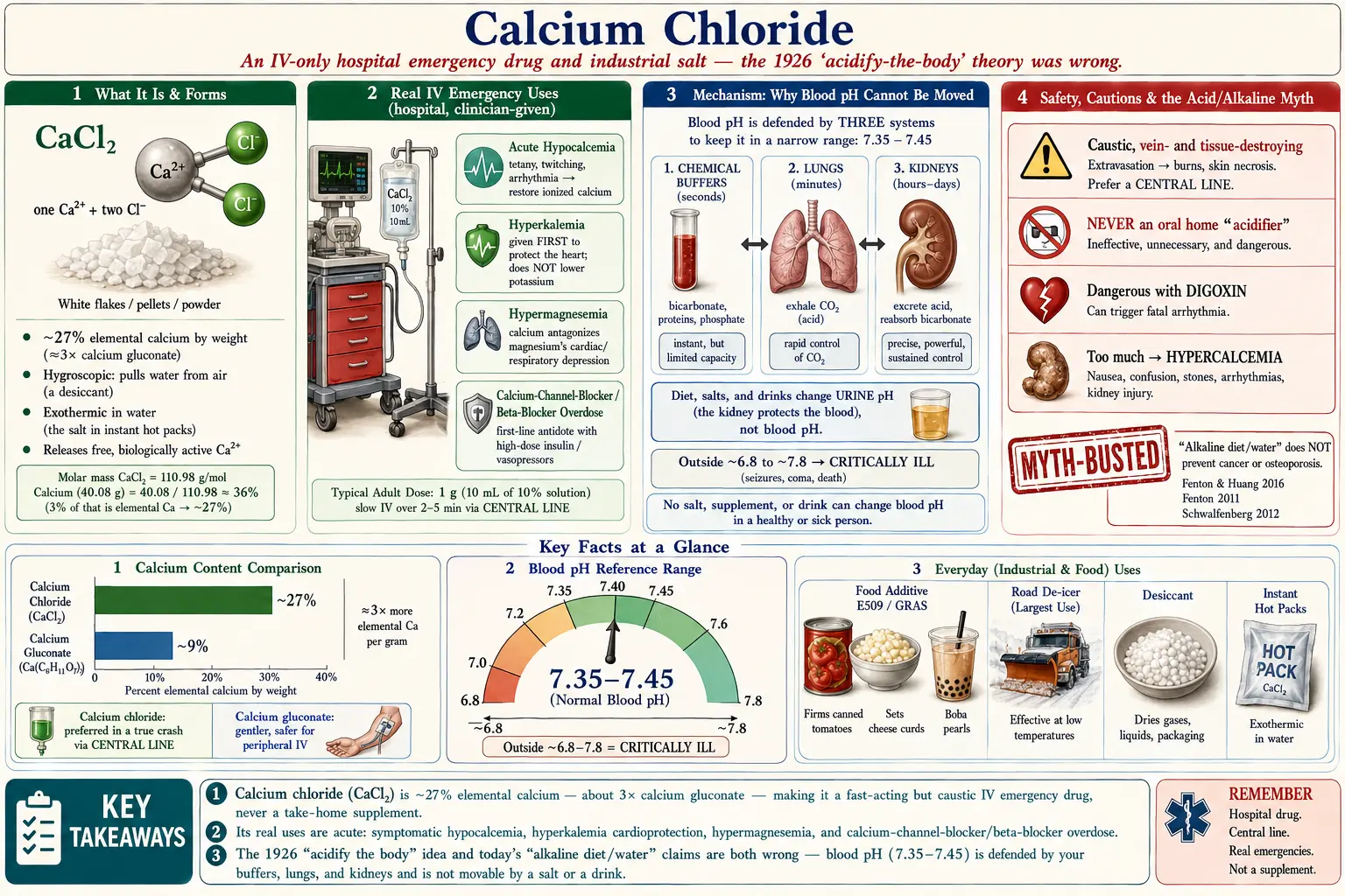 Calcium Chloride — scientific infographic poster