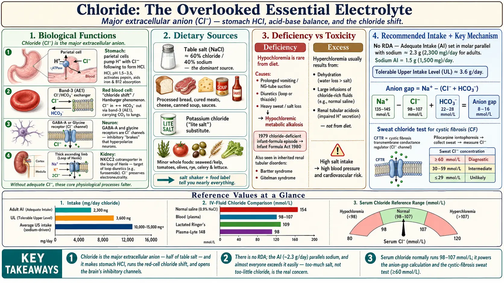 Chloride — scientific infographic poster