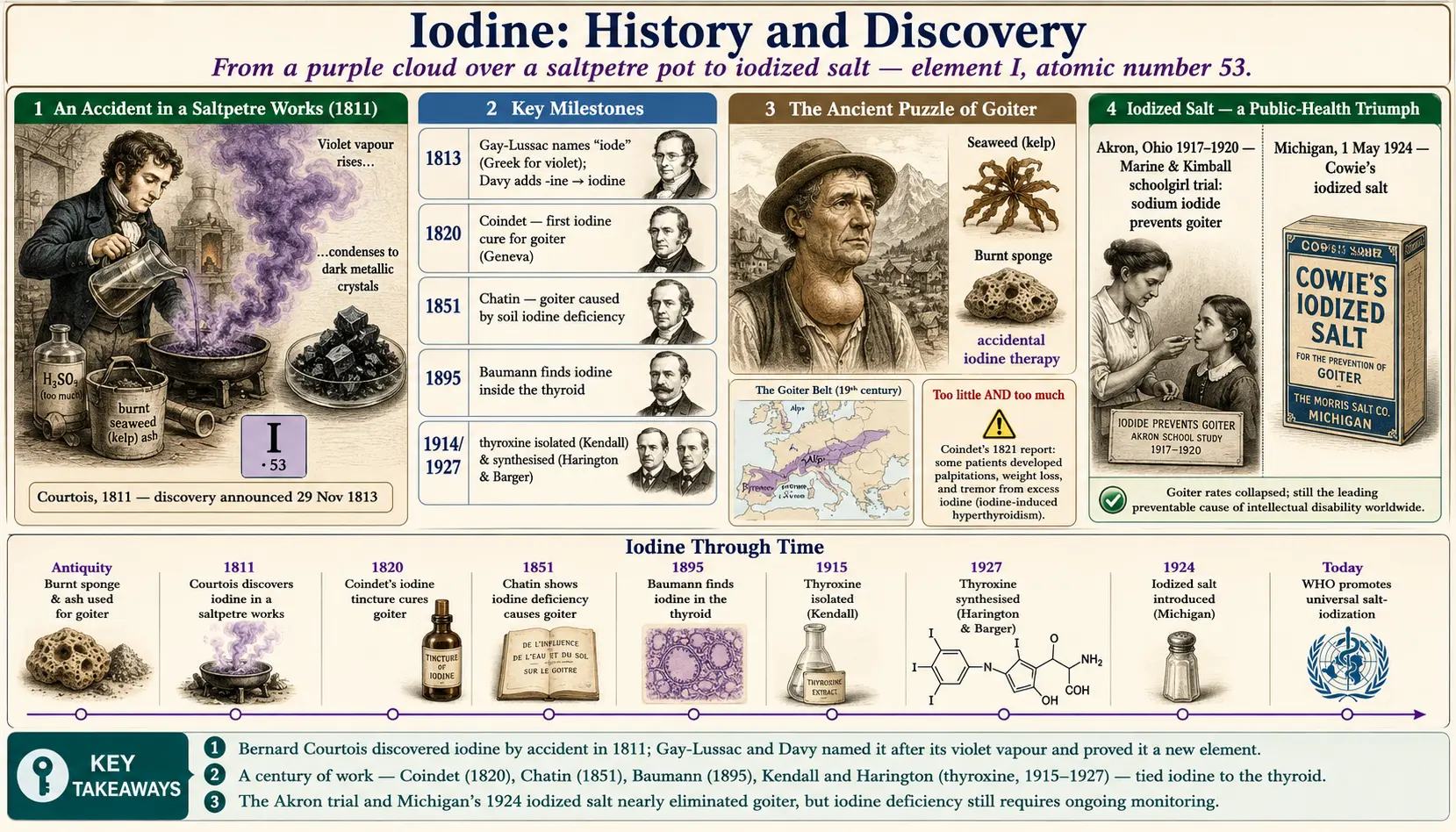 History — scientific infographic poster