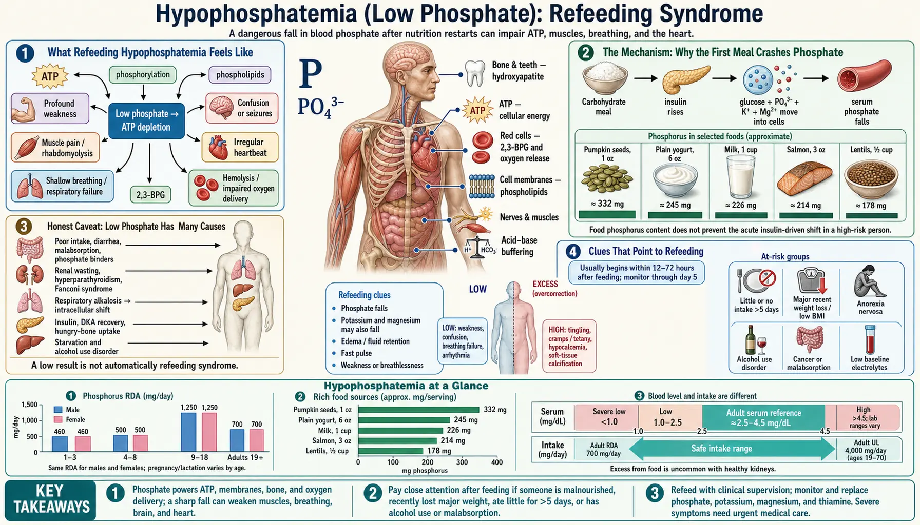 Refeeding Syndrome — scientific infographic poster